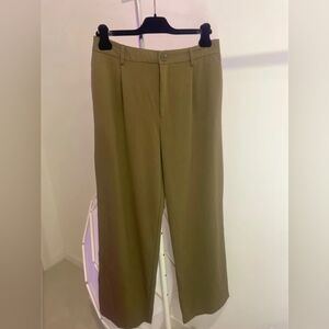 Stylish Tan Wide-Leg Pants